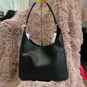 Black Genuine Calf Hair and Leather Purse